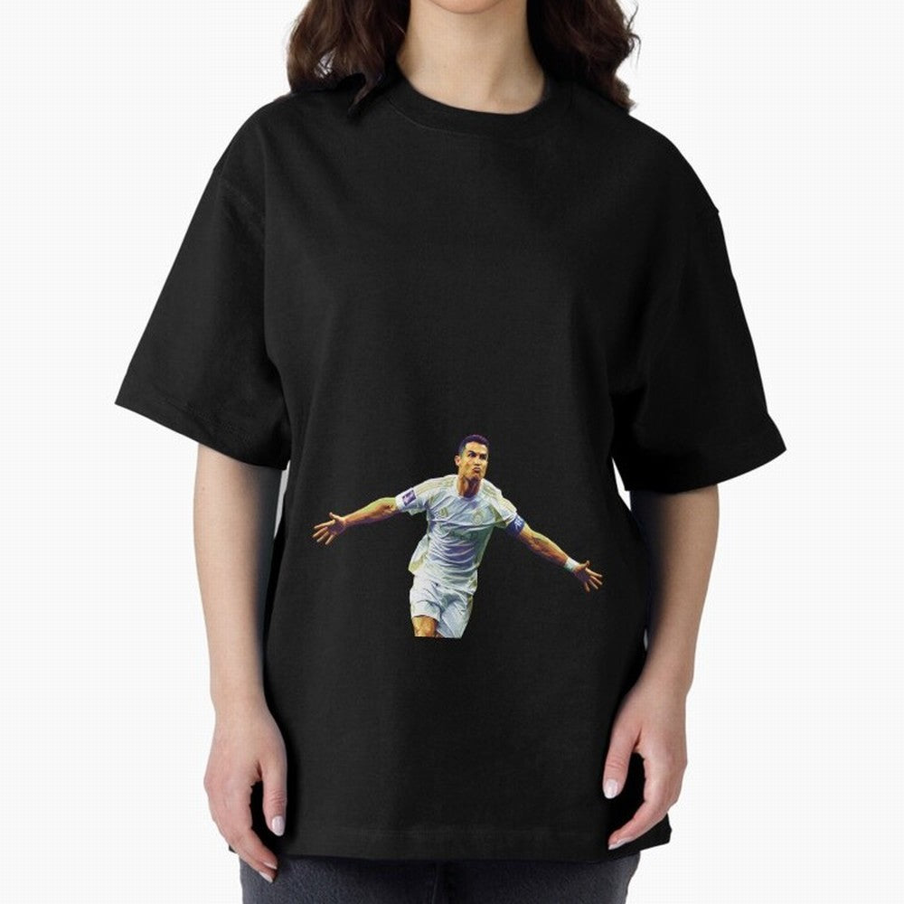 Ronaldo pop art Oversized T-Shirt Celebrate Classic Football Spirit in FIFA World Cup 2026 Driven by Mbappe, Brazil, Portugal and Argentina Energy, Football Passion, Legendary Performances, Festival Vibes and Supporter Community; Perfect for Fans,