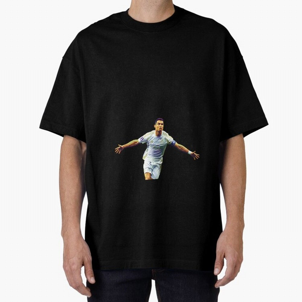 Ronaldo pop art Oversized T-Shirt Celebrate Classic Football Spirit in FIFA World Cup 2026 Driven by Mbappe, Brazil, Portugal and Argentina Energy, Football Passion, Legendary Performances, Festival Vibes and Supporter Community; Perfect for Fans,