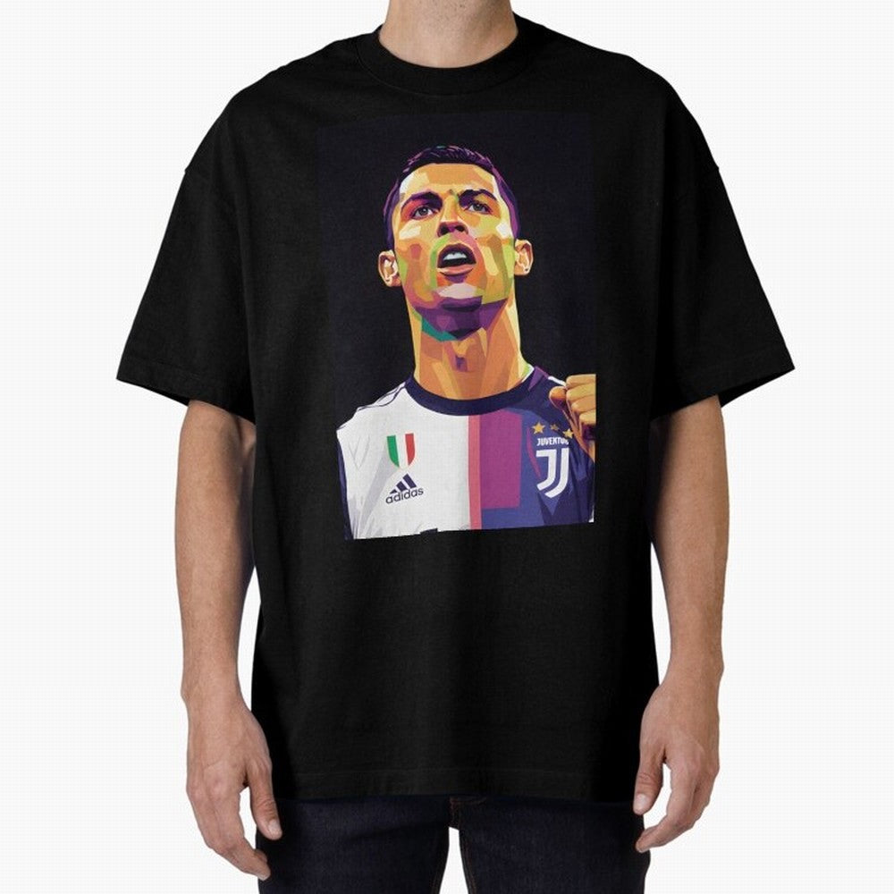 Ronaldo pop art Oversized T-Shirt Honor Football Greatness during FIFA World Cup 2026 USA Canada Mexico Built around Mbappe, France Energy, Stadium Memories, Football Loyalty, International Chants and Championship Tradition; Ideal for Passionate