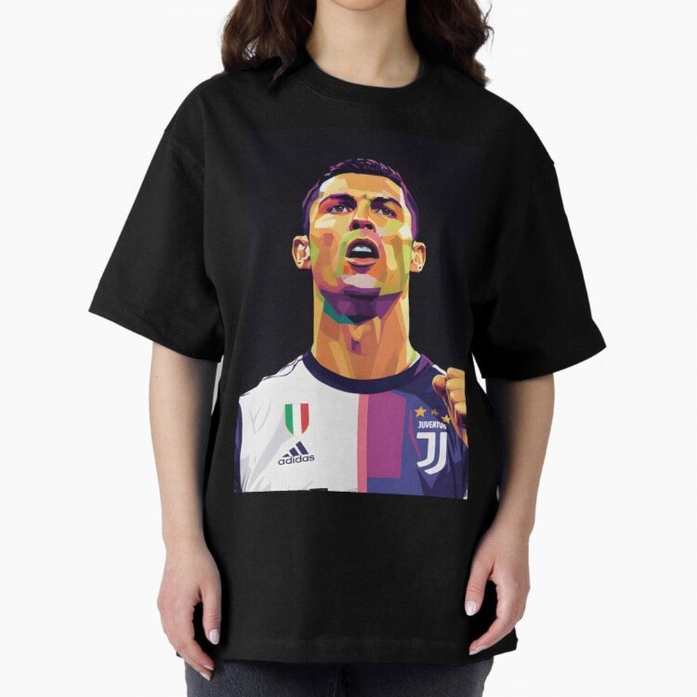 Ronaldo pop art Oversized T-Shirt Honor Football Greatness during FIFA World Cup 2026 USA Canada Mexico Built around Mbappe, France Energy, Stadium Memories, Football Loyalty, International Chants and Championship Tradition; Ideal for Passionate