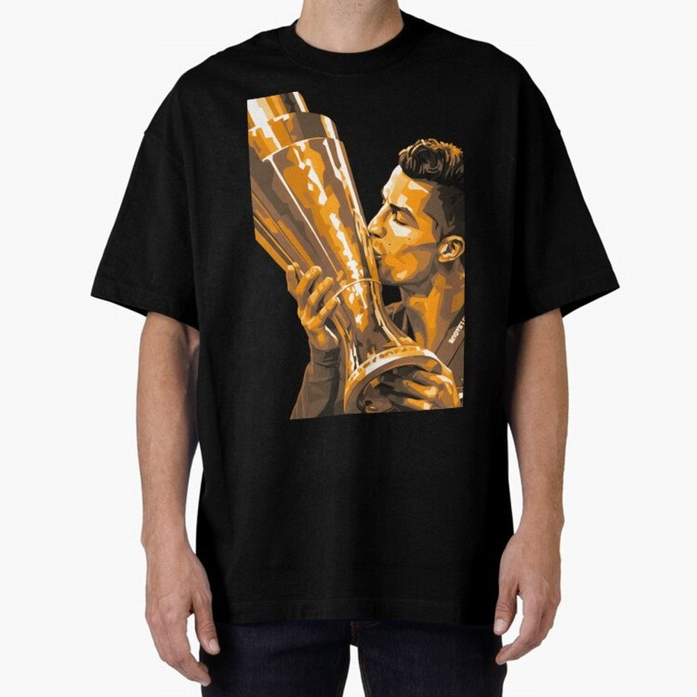 Ronaldo Oversized T-Shirt Discover FIFA World Cup 2026 Group Stage Spirit, Capturing Argentina and Brazil, Messi, CR7 and Mbappe, Football Festival Excitement, Trophy Ambitions, Country Rivalries and Star Player Buzz; Created for Match Day Parties,