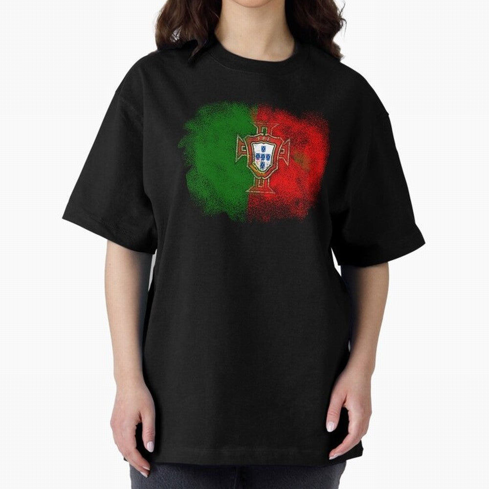 Portugal Oversized T-Shirt Celebrate Classic Football Spirit in Global Football Passion for FIFA World Cup 2026 USA Canada Mexico, Featuring Messi and Cristiano Ronaldo, England, France and Netherlands, Football Festival Excitement, Trophy