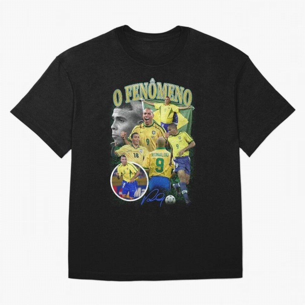 O Fenomeno Ronaldo Oversized T-Shirt Carry the Colors and Pride of Match Day Hype around FIFA World Cup 2026 USA Canada Mexico, Neymar, Haaland and Cristiano Ronaldo, France and Portugal, Classic Soccer Heritage, Championship Pressure, Fan Loyalty