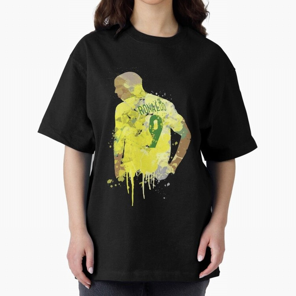 Ronaldo Brazil Legend Art Oversized T-Shirt Celebrate Every Goal in the FIFA World Cup 2026 USA Canada Mexico Journey through Messi, CR7 and Mbappe Highlights, Brazil Pride, Game Day Rituals, Football Legends, Country Pride and the Road to the