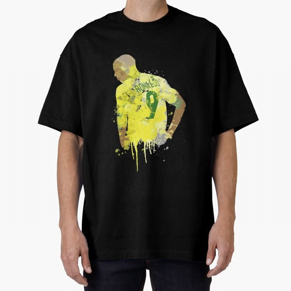 Ronaldo Brazil Legend Art Oversized T-Shirt Celebrate Every Goal in the FIFA World Cup 2026 USA Canada Mexico Journey through Messi, CR7 and Mbappe Highlights, Brazil Pride, Game Day Rituals, Football Legends, Country Pride and the Road to the