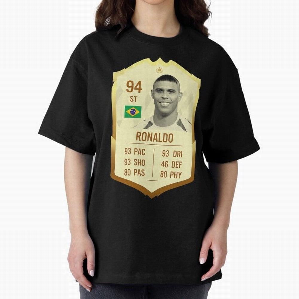 Ronaldo Ultimate Card Oversized T-Shirt Celebrate Global Passion for FIFA World Cup 2026 USA Canada Mexico for Fans of CR7 and Messi and Spain and Netherlands, Bringing Football History, Final Match Energy, Crowd Noise and Once in a Lifetime