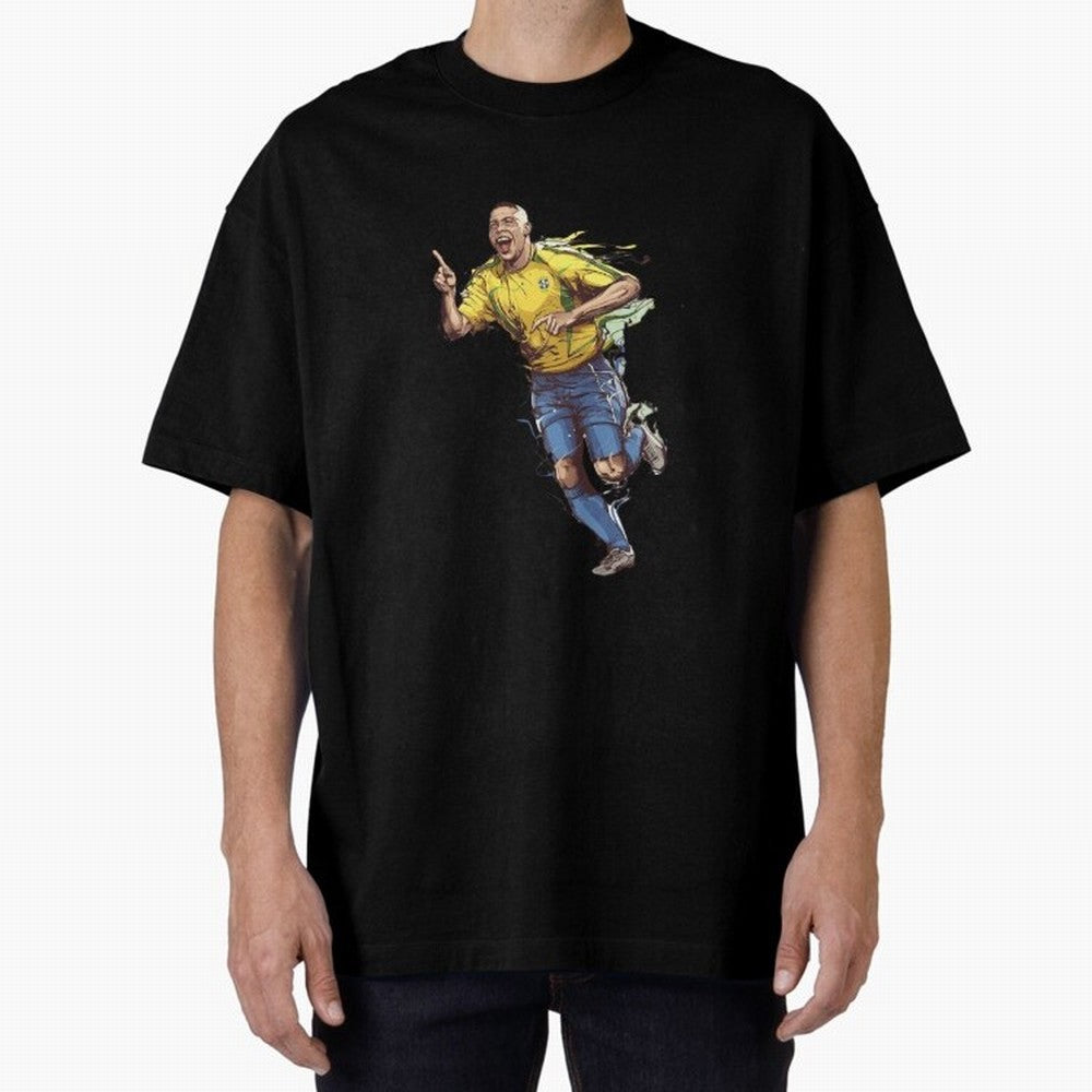 Brazilian Football Player from Milano Oversized T-Shirt Stand with FIFA World Cup 2026 USA Canada Mexico Spirit, Built around Portugal, Spain and Germany, Messi and Cristiano Ronaldo, Champion Mindset, Group Stage Buzz, Knockout Tension and