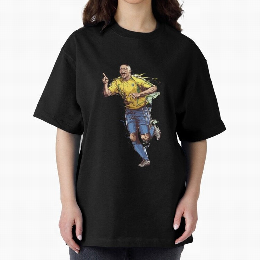 Brazilian Football Player from Milano Oversized T-Shirt Stand with FIFA World Cup 2026 USA Canada Mexico Spirit, Built around Portugal, Spain and Germany, Messi and Cristiano Ronaldo, Champion Mindset, Group Stage Buzz, Knockout Tension and