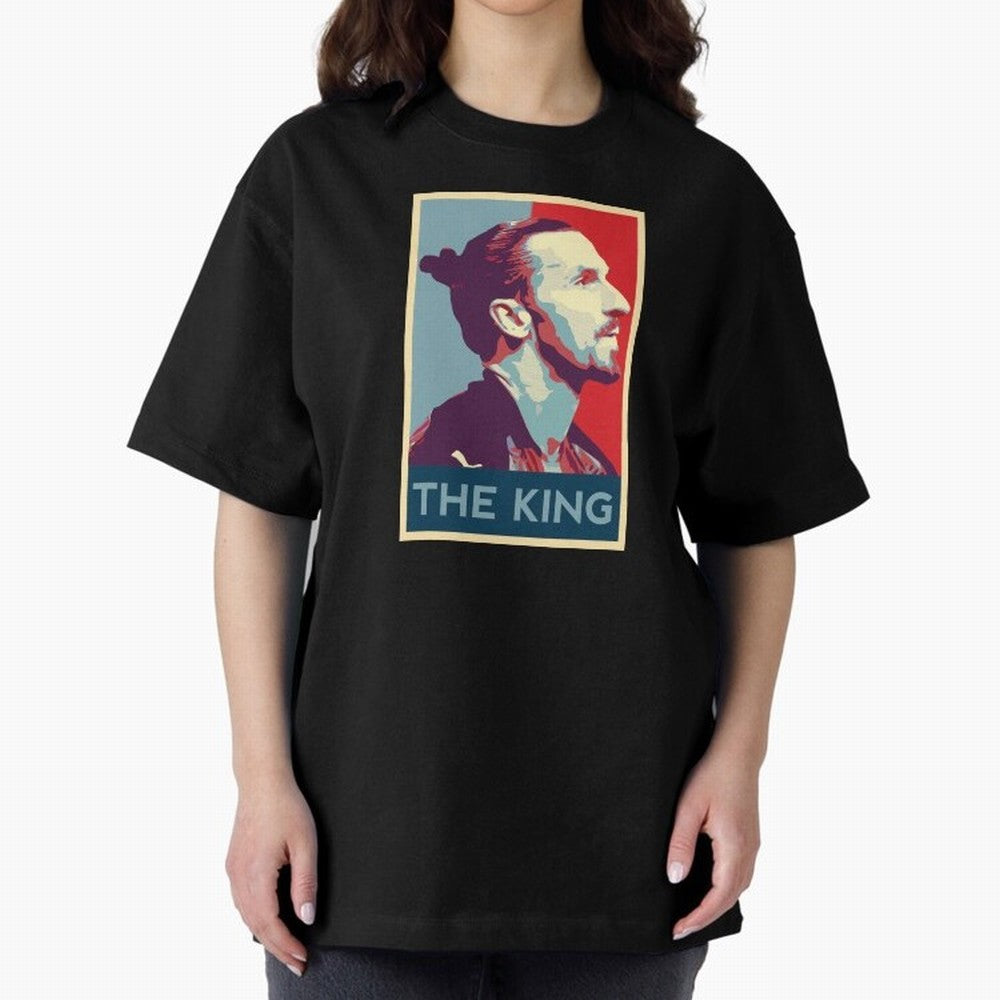 Ibrahimovic Hope Poster Oversized T-Shirt Follow the Road to FIFA World Cup 2026 Featuring Cristiano Ronaldo, Haaland and CR7, England, France and Netherlands Energy, Goal Celebration Energy, Supporter Heritage, Football Icons and Worldwide