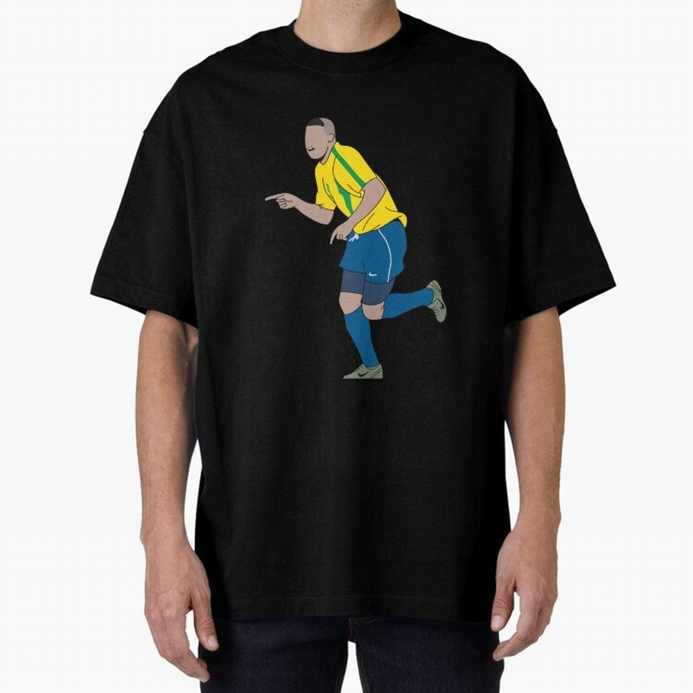 Ronaldo R9 Brazil (2002 WC) Oversized T-Shirt Treasure Match Day Hype around FIFA World Cup 2026 Group Stage, Messi, Brazil, Tournament Hype, Historic Matchups, Family Viewing Parties and Global Sports Pride; Made for Die Hard Supporters, Soccer
