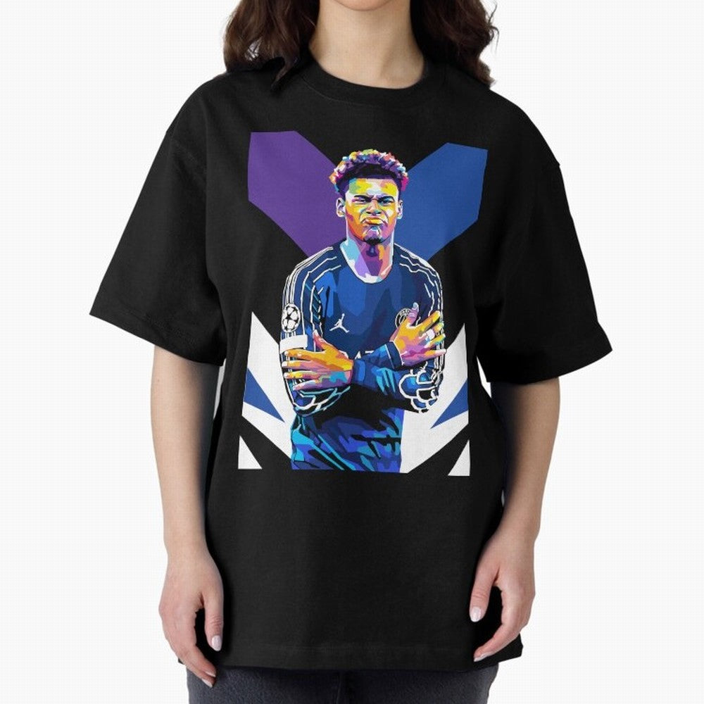 Desire Doue in WPAP Style Oversized T-Shirt Celebrate Fan Culture around Match Day Hype around FIFA World Cup 2026 Group Stage, Messi and Cristiano Ronaldo, Netherlands, Championship Spirit, Famous Goals, Roaring Crowds and International Football