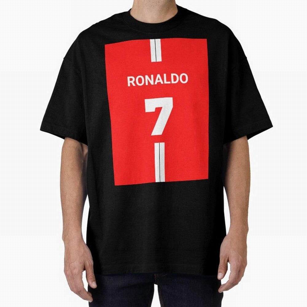 Ronaldo Jersey - 7 Back to Manchester Oversized T-Shirt Capture Match Day Hype around FIFA World Cup 2026, Messi, CR7 and Mbappe, England, France and Netherlands, Tournament Hype, Historic Matchups, Family Viewing Parties and Global Sports Pride;