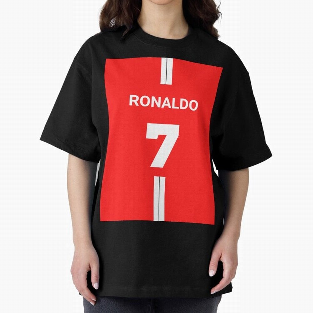 Ronaldo Jersey - 7 Back to Manchester Oversized T-Shirt Capture Match Day Hype around FIFA World Cup 2026, Messi, CR7 and Mbappe, England, France and Netherlands, Tournament Hype, Historic Matchups, Family Viewing Parties and Global Sports Pride;
