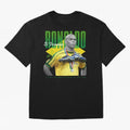 Ronaldo 3 Time Fifa World Player Of The Year Oversized T-Shirt Remember Iconic Moments from FIFA World Cup 2026 USA Canada Mexico for Fans of Mbappe and Neymar and Netherlands, Bringing Retro Football Energy, Iconic Rivalries, Trophy Chase Drama