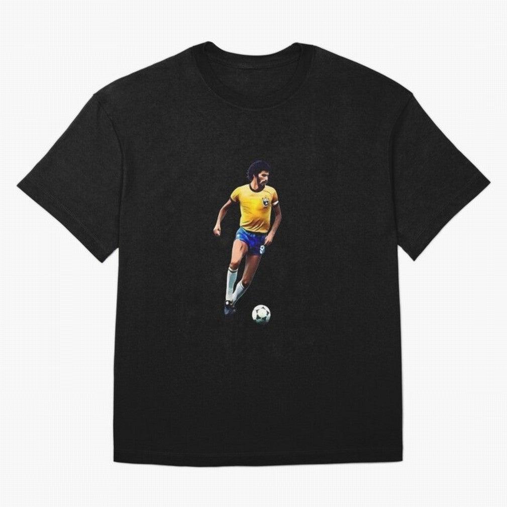 Legends of The Beautiful Game Cartoon Collection Legends Socrates Cartoon Artwork9 Oversized T-Shirt Elevate Global Football Passion for FIFA World Cup 2026 USA Canada Mexico, Connected to Messi, Neymar and Mbappe, Brazil, Stadium Chants, National