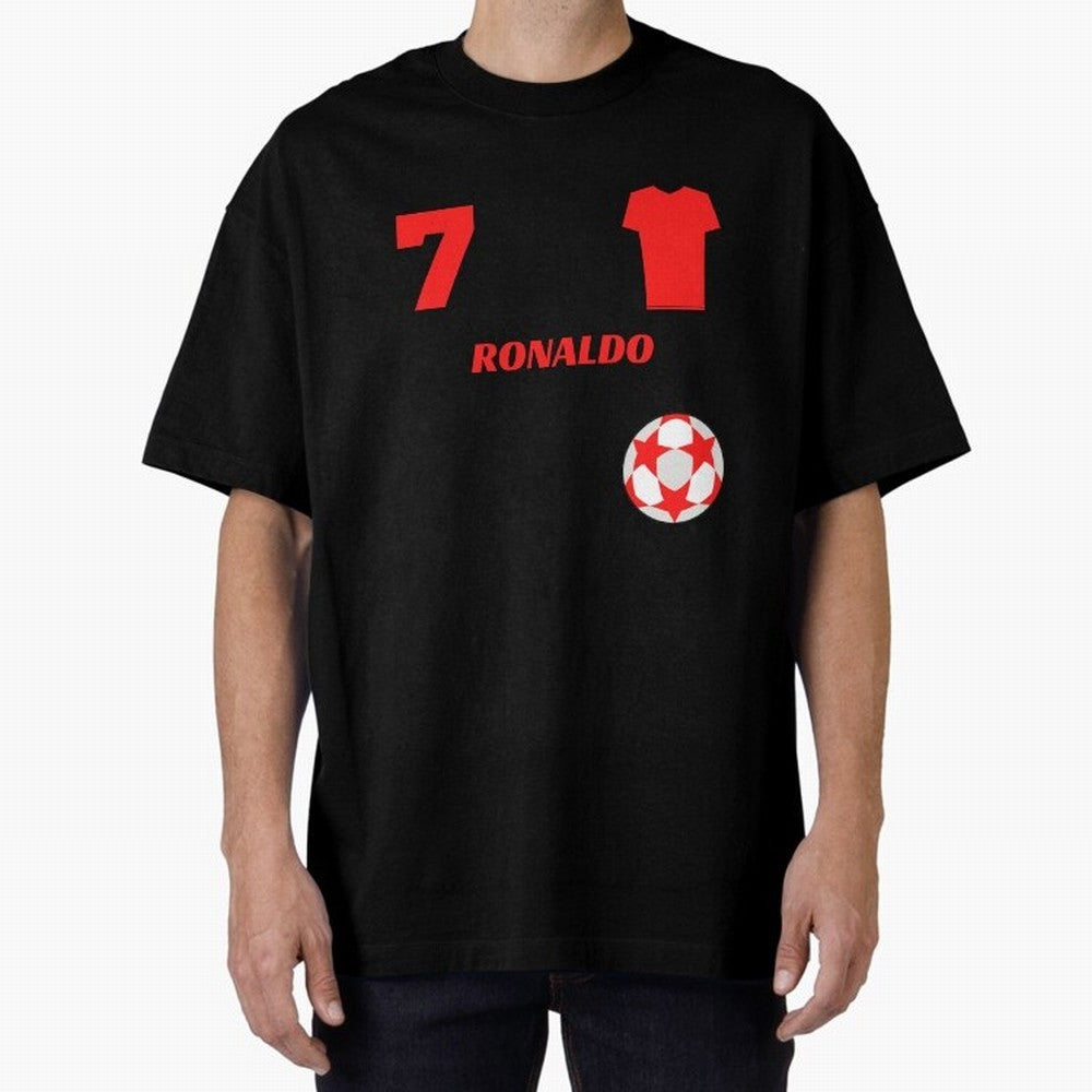 Ronaldo 7 - Man U Back to Manchester Oversized T-Shirt Follow Every Goal of Match Day Hype around FIFA World Cup 2026 Group Stage, Haaland and Mbappe, Portugal, Match Day Excitement, Supporter Culture, Golden Goals and Global Football Passion;