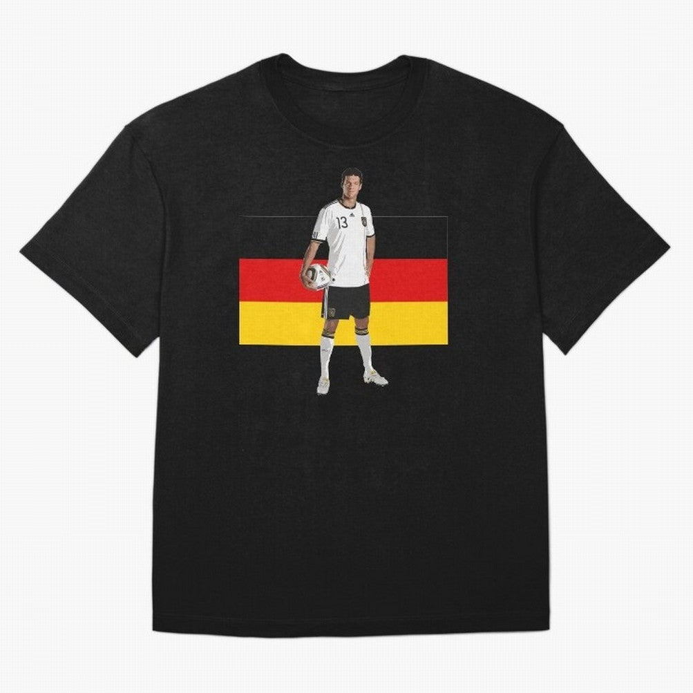 Michael Ballack - German Football Legend Oversized T-Shirt Bring Match Day Hype around FIFA World Cup 2026, Cristiano Ronaldo, Haaland and CR7, Argentina and Brazil, Championship Spirit, Famous Goals, Roaring Crowds and International Football
