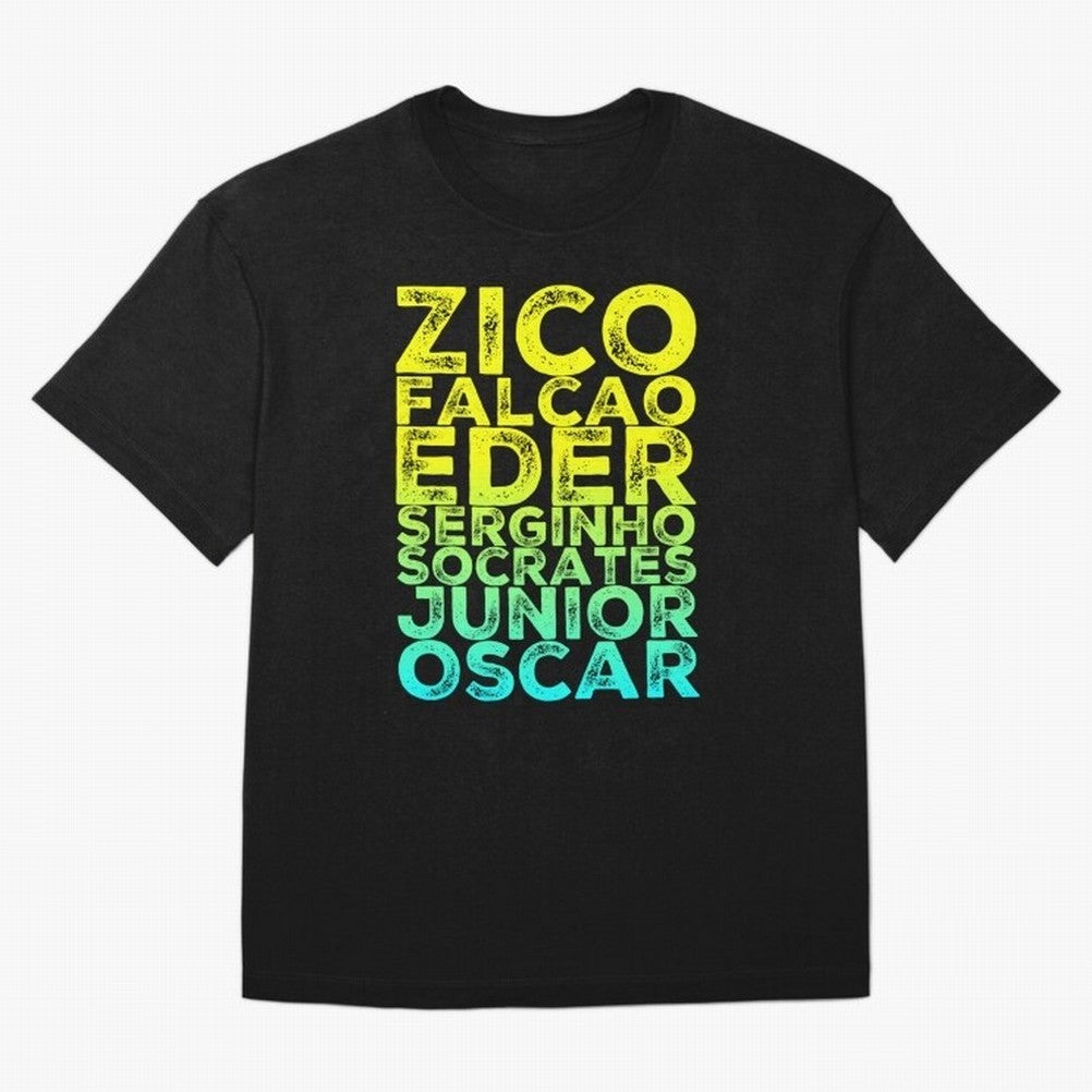 Brazil 1982 zico socrates eder best team never to win world cup79 Oversized T-Shirt Represent Fans Who Live for FIFA World Cup 2026 Spirit, Highlighting England, France and Netherlands, Messi, Neymar and Mbappe, Goal Celebration Energy, Supporter