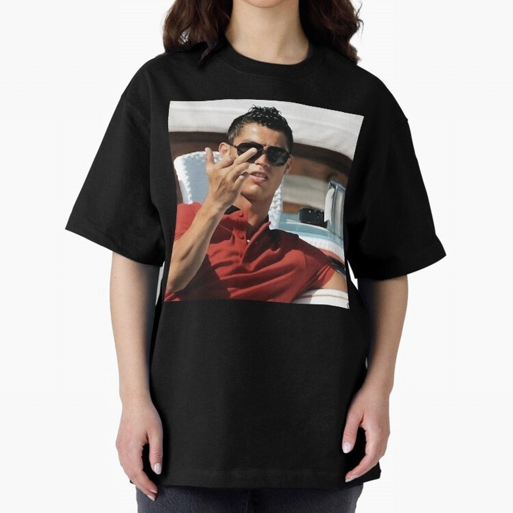 Ronaldo Oversized T-Shirt Celebrate Soccer Greatness during FIFA World Cup 2026 for Fans of Cristiano Ronaldo and England and Germany, Bringing Football History, Final Match Energy, Crowd Noise and Once in a Lifetime Moments; Created for Match Day