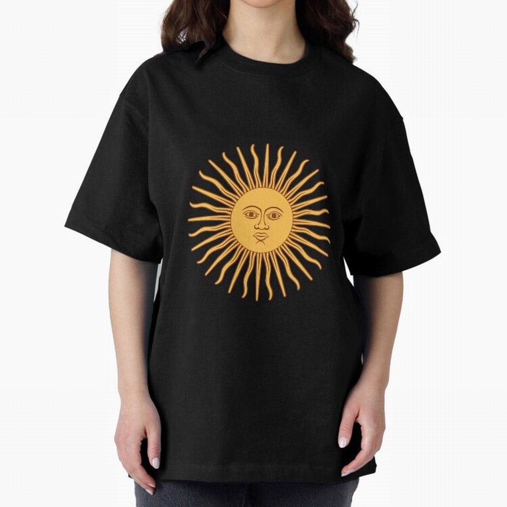 Argentina's Sun Oversized T-Shirt Spotlight FIFA World Cup 2026 USA Canada Mexico Spirit, Connected to England, Mbappe, Tournament Hype, Historic Matchups, Family Viewing Parties and Global Sports Pride; Created for Match Day Parties, Soccer Gifts,