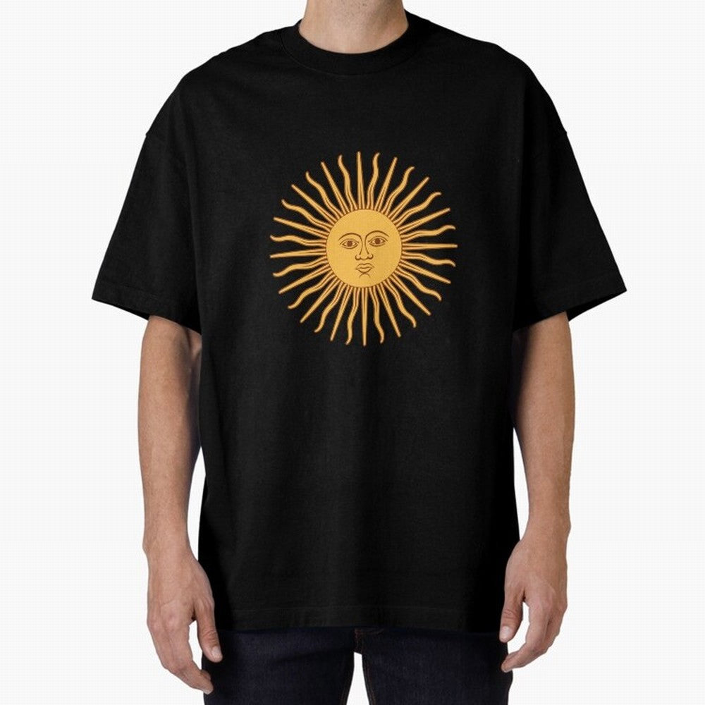 Argentina's Sun Oversized T-Shirt Spotlight FIFA World Cup 2026 USA Canada Mexico Spirit, Connected to England, Mbappe, Tournament Hype, Historic Matchups, Family Viewing Parties and Global Sports Pride; Created for Match Day Parties, Soccer Gifts,