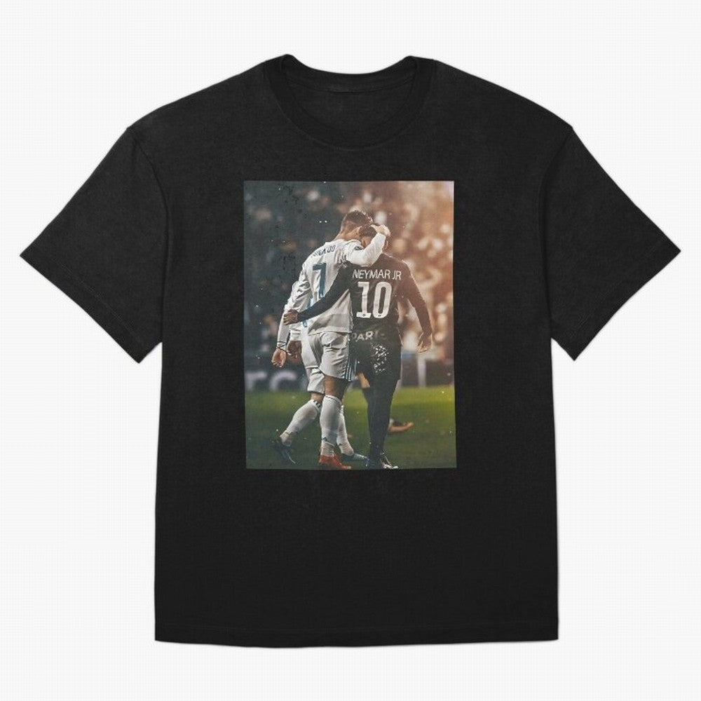 Neymar and Ronaldo Poster	 Oversized T-Shirt Feel the Trophy Chase of the FIFA World Cup 2026 Journey through Haaland Highlights, Brazil Pride, Football Passion, Legendary Performances, Festival Vibes and Supporter Community; Ideal for Football