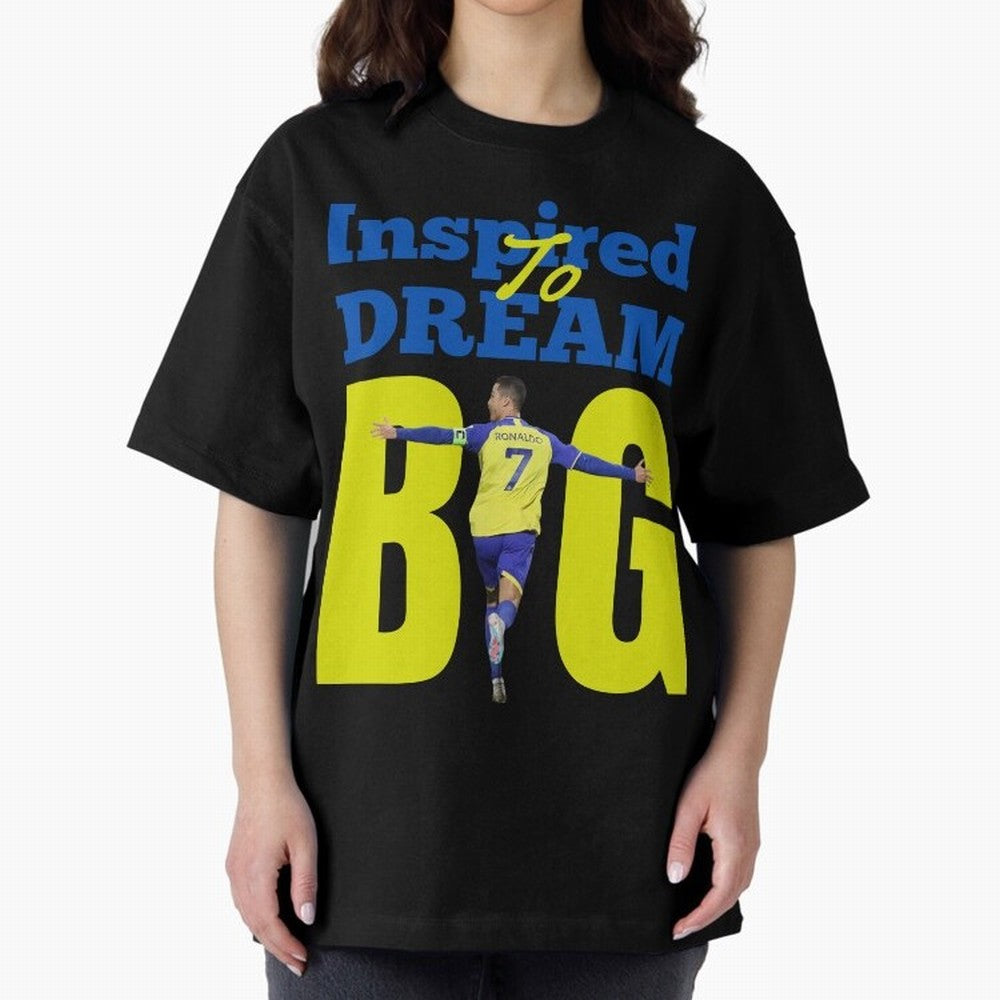 Inspired To Dream Big Oversized T-Shirt Turn Football Passion into FIFA World Cup 2026 Group Stage Spirit, Filled with Spain, Messi, Champion Mindset, Group Stage Buzz, Knockout Tension and Passionate Fan Culture; Built for Supporters Chasing