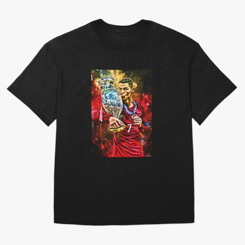 Christiano Ronaldo Oversized T-Shirt Celebrate the Biggest Stage of FIFA World Cup 2026 USA Canada Mexico for Fans of Haaland and France and Portugal, Bringing Football History, Final Match Energy, Crowd Noise and Once in a Lifetime Moments; Ideal