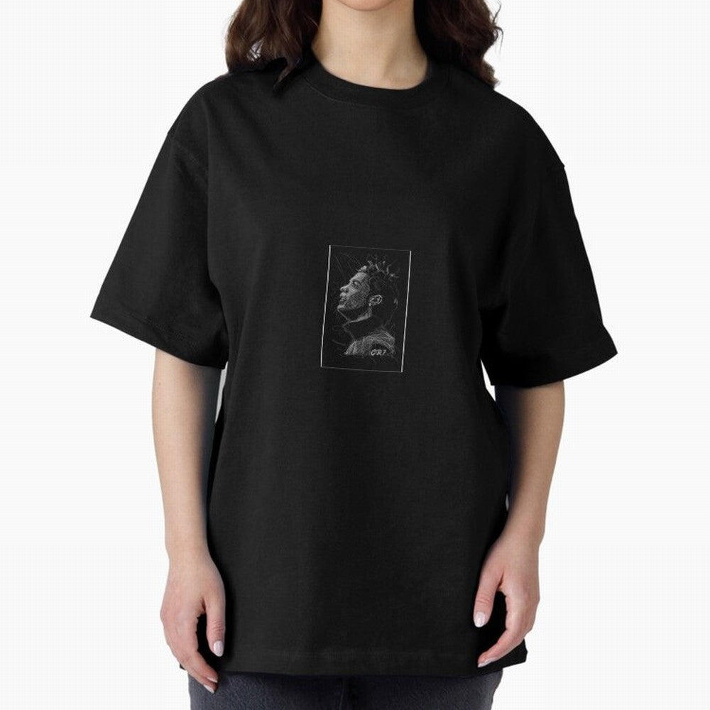 Ronaldo sticker Oversized T-Shirt Follow the Final Road of FIFA World Cup 2026 USA Canada Mexico Connected to Cristiano Ronaldo, Haaland and CR7, France and Portugal Energy, Classic Soccer Heritage, Championship Pressure, Fan Loyalty and