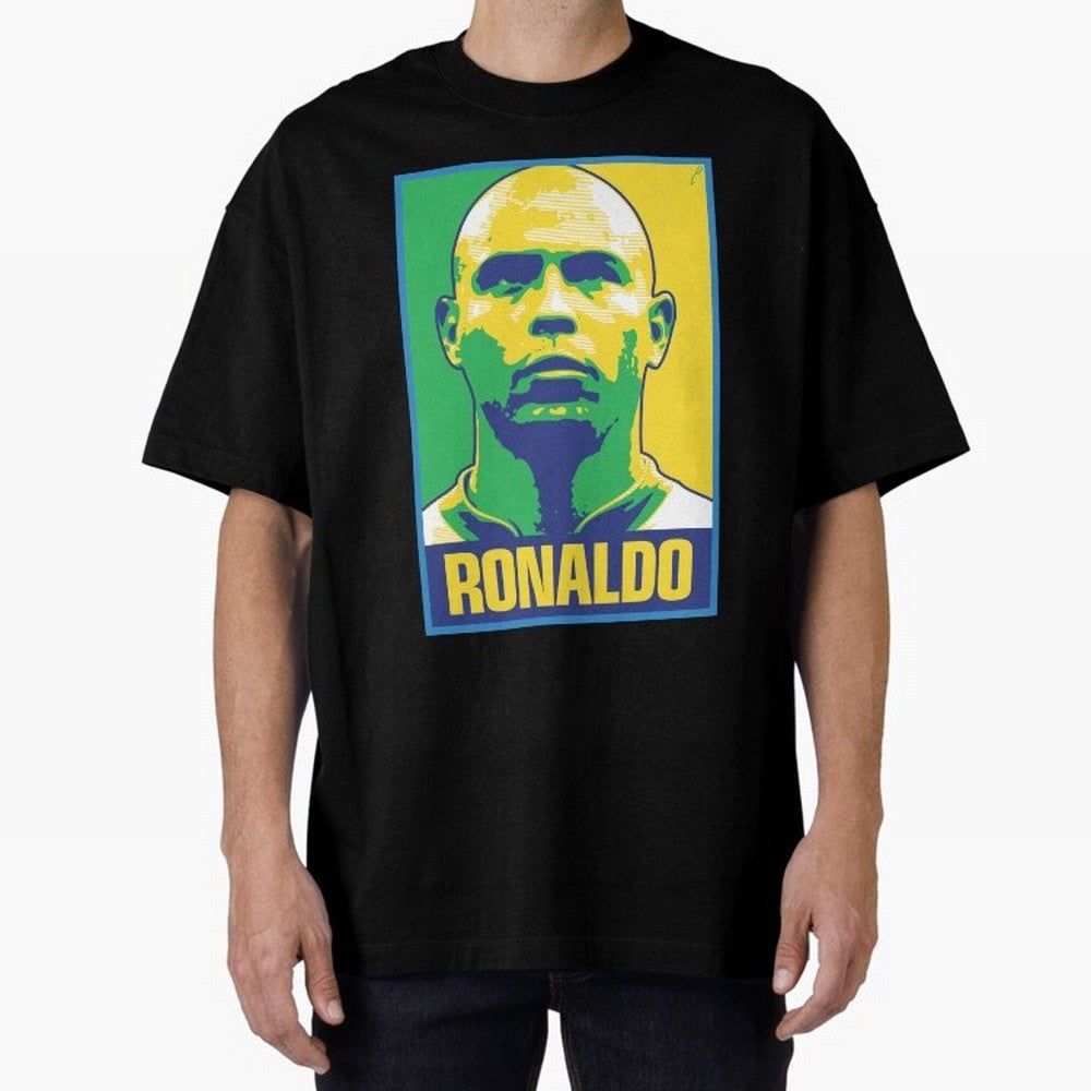 Ronaldo - BRAZIL Oversized T-Shirt Represent Football Lovers during Match Day Hype around FIFA World Cup 2026, Neymar, England, Football History, Final Match Energy, Crowd Noise and Once in a Lifetime Moments; Made for Die Hard Supporters, Soccer