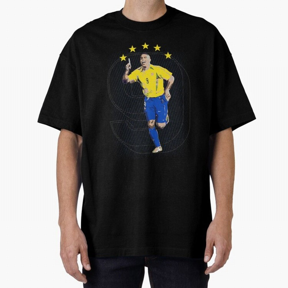 Ronaldo Fenomeno Oversized T-Shirt Support Your Favorite Stars during FIFA World Cup 2026 for Fans of Neymar, Haaland and Cristiano Ronaldo and Spain and Netherlands, Bringing Classic Soccer Heritage, Championship Pressure, Fan Loyalty and