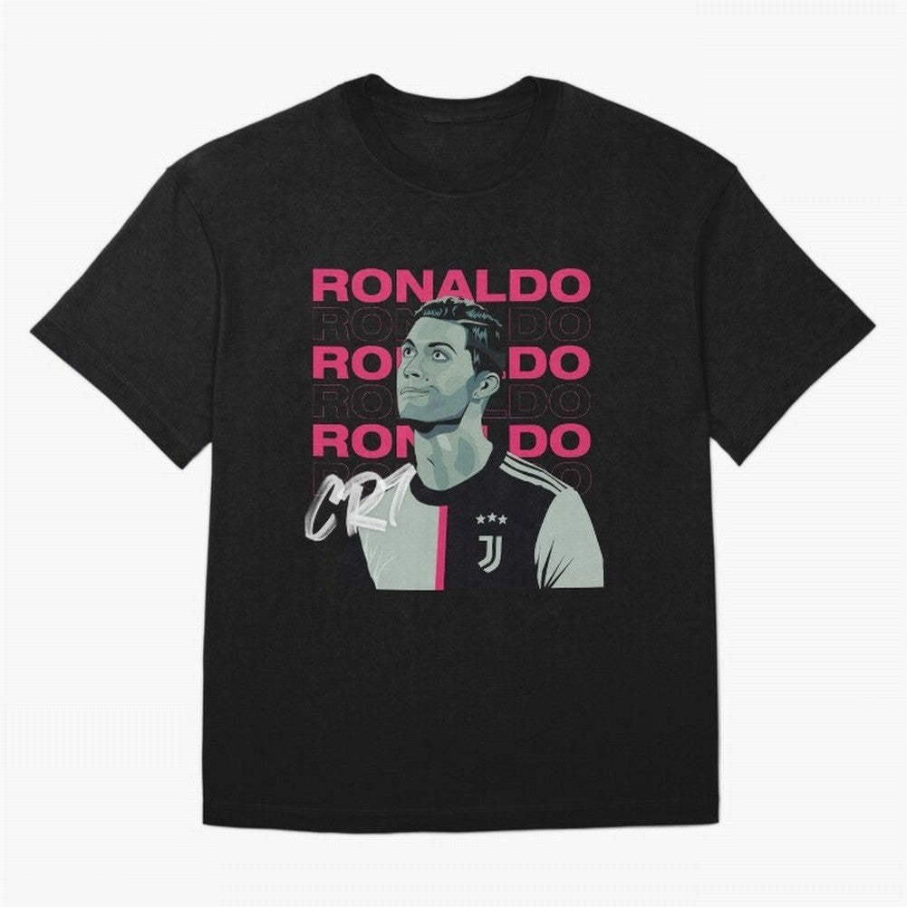Ronaldo Oversized T-Shirt Capture FIFA World Cup 2026 USA Canada Mexico Highlighting Haaland and Mbappe, Portugal Energy, Supporter Pride, Iconic Celebrations, Legendary Names and Global Match Day Energy; Great for Supporters Who Love Legendary