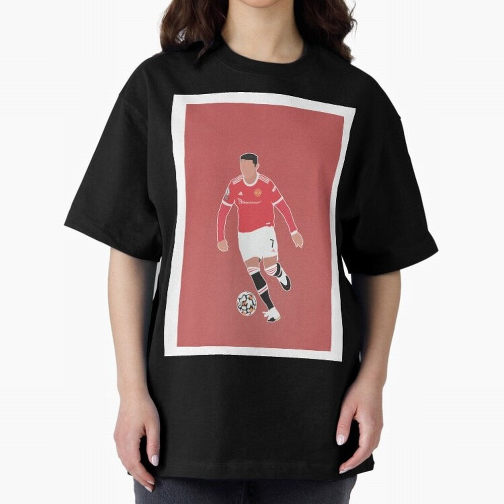 Cristiano Ronaldo 2 Oversized T-Shirt Represent the Passion of FIFA World Cup 2026 Group Stage with Messi, Neymar and Mbappe, Spain Energy, Match Day Excitement, Supporter Culture, Golden Goals and Global Football Passion; Created for Match Day