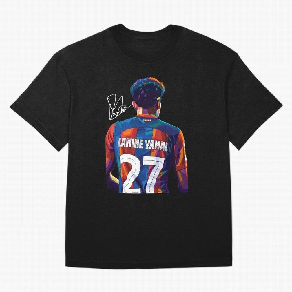 Lamine Yamal Football Player Wpap Art Oversized T-Shirt Join FIFA World Cup 2026 Group Stage Filled with Neymar, Brazil, Portugal and Argentina Energy, Retro Football Energy, Iconic Rivalries, Trophy Chase Drama and Stadium Atmosphere; Created for