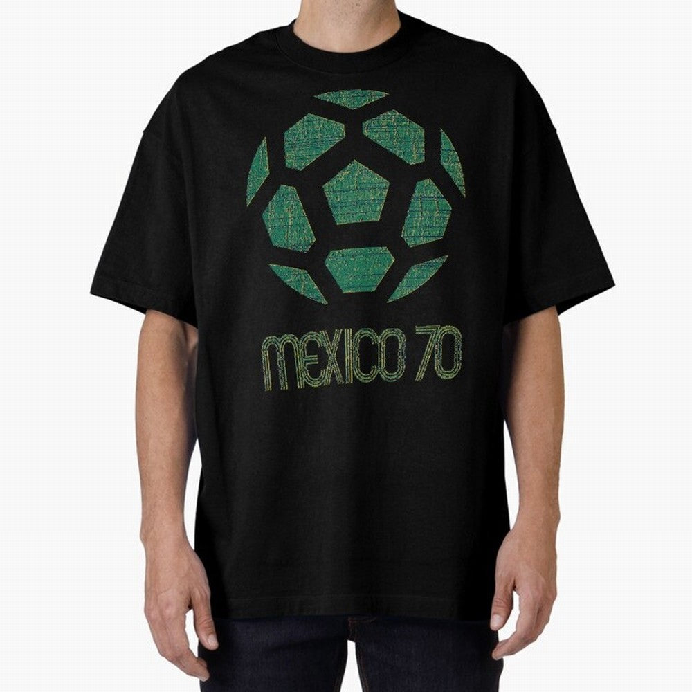 Mexico 70 World Cup Oversized T-Shirt Support FIFA World Cup 2026 for Fans of Messi and Cristiano Ronaldo and Brazil, Bringing Football History, Final Match Energy, Crowd Noise and Once in a Lifetime Moments; Ideal for Football Dads, Football Moms,