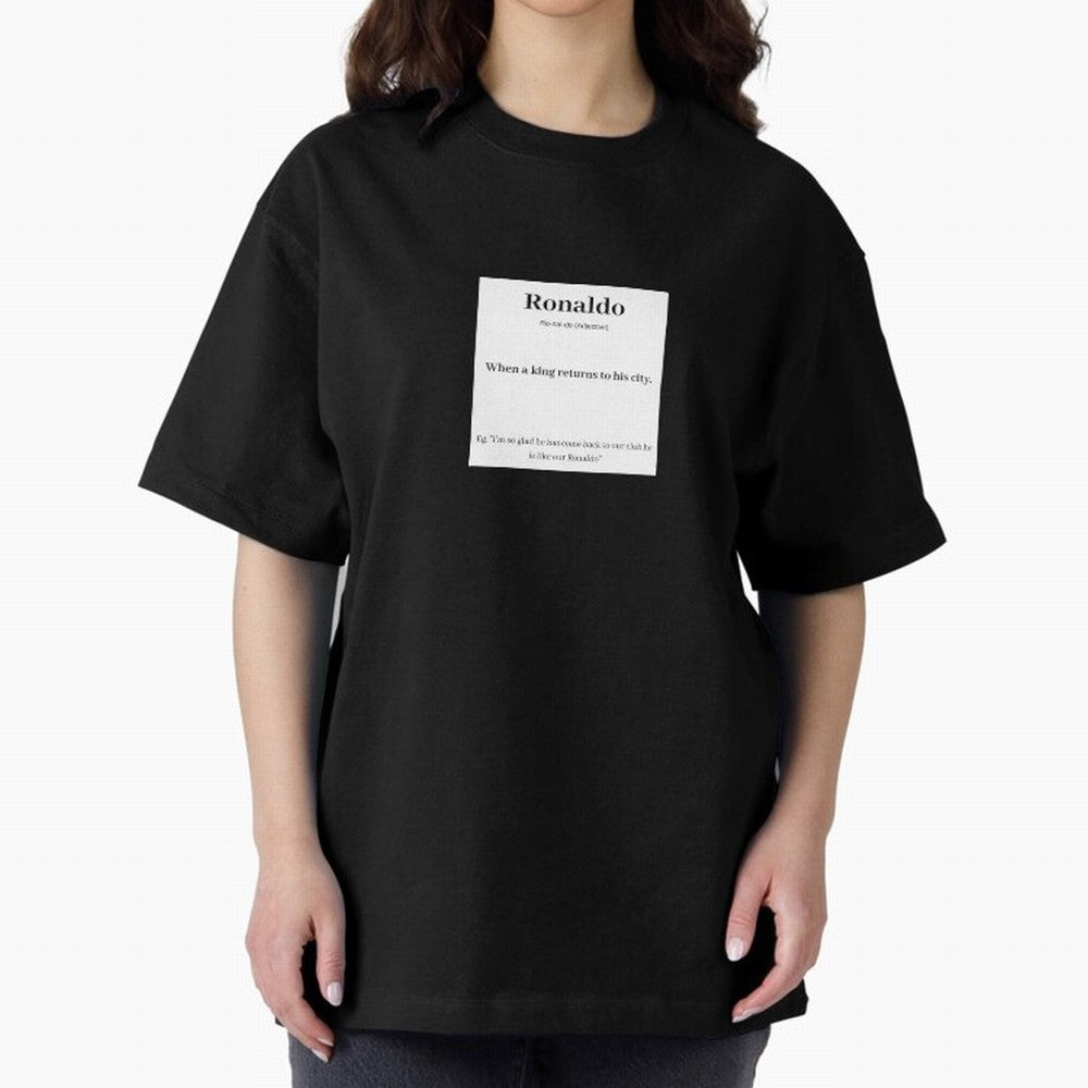 Ronaldo Football Definition - Funny Gift For Football Lovers Sticker Sticker Oversized T-Shirt Celebrate the Stars of FIFA World Cup 2026 USA Canada Mexico Spirit, Centered on Portugal, Spain and Germany, Messi, Football History, Final Match