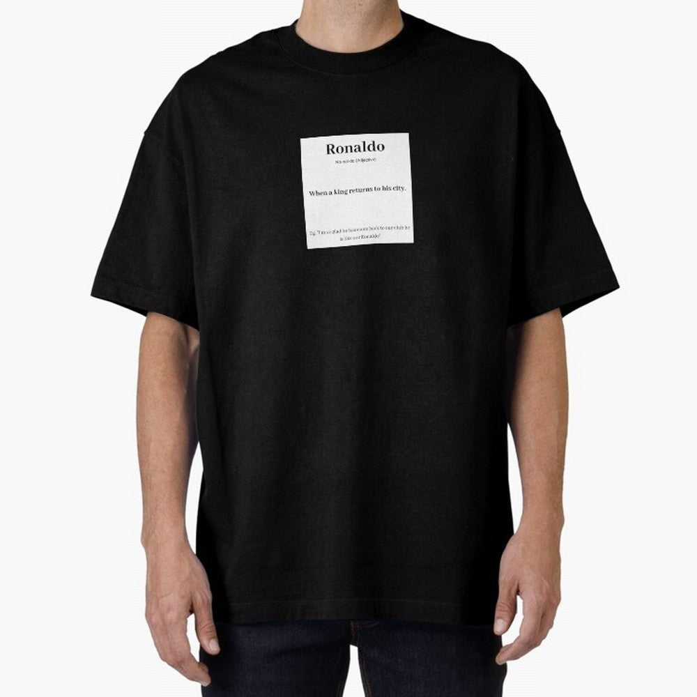 Ronaldo Football Definition - Funny Gift For Football Lovers Sticker Sticker Oversized T-Shirt Celebrate the Stars of FIFA World Cup 2026 USA Canada Mexico Spirit, Centered on Portugal, Spain and Germany, Messi, Football History, Final Match