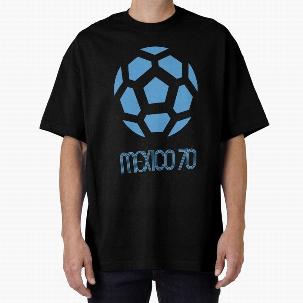 Retro World Cup 70 Logo Oversized T-Shirt Keep the Match Day Mood of Match Day Hype around FIFA World Cup 2026 Group Stage, Haaland, Portugal, Spain and Germany, Fan Favorite Moments, National Team Passion, Big Match Drama and Soccer History;