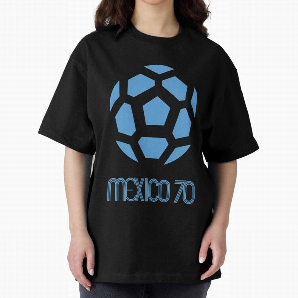 Retro World Cup 70 Logo Oversized T-Shirt Keep the Match Day Mood of Match Day Hype around FIFA World Cup 2026 Group Stage, Haaland, Portugal, Spain and Germany, Fan Favorite Moments, National Team Passion, Big Match Drama and Soccer History;