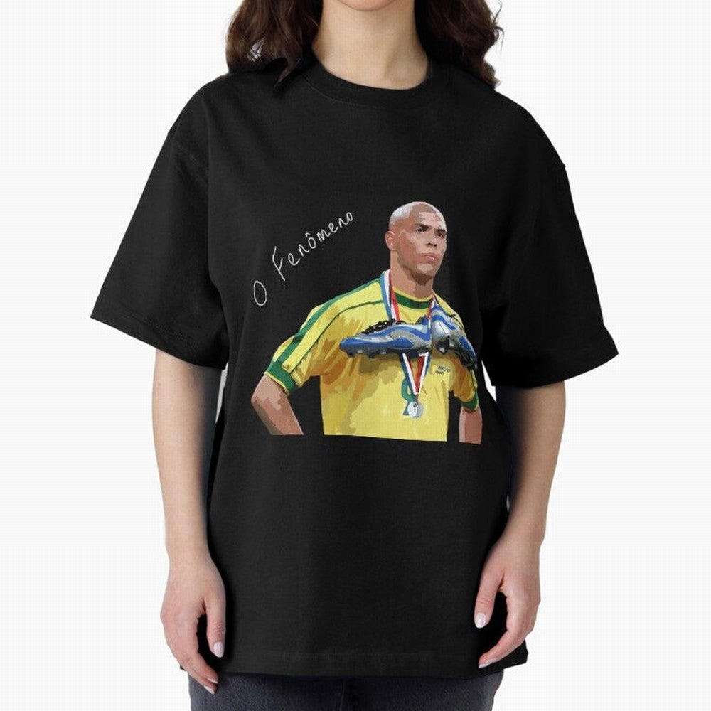 Ronaldo Il Fenomeno Oversized T-Shirt Honor Football Greatness during the FIFA World Cup 2026 Journey through CR7 Highlights, Germany Pride, Match Day Excitement, Supporter Culture, Golden Goals and Global Football Passion; Made for Die Hard