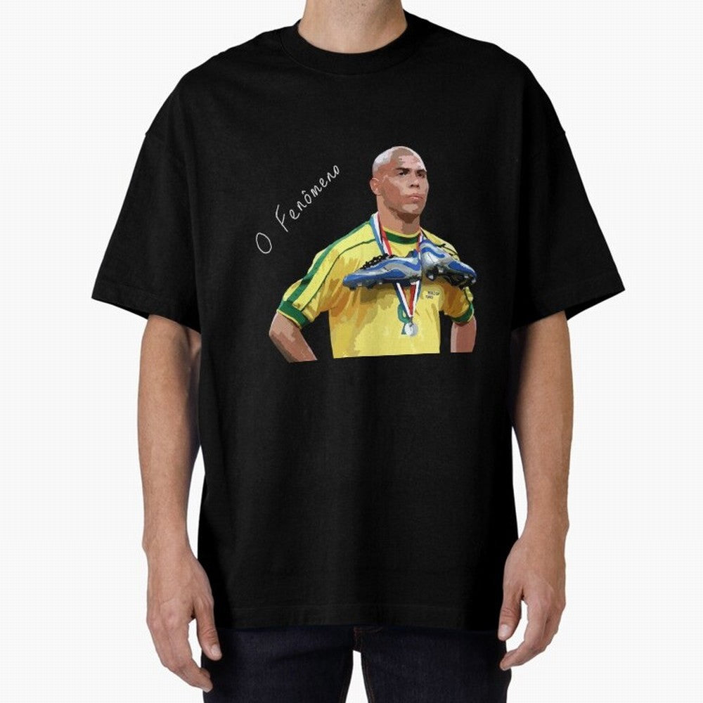 Ronaldo Il Fenomeno Oversized T-Shirt Honor Football Greatness during the FIFA World Cup 2026 Journey through CR7 Highlights, Germany Pride, Match Day Excitement, Supporter Culture, Golden Goals and Global Football Passion; Made for Die Hard