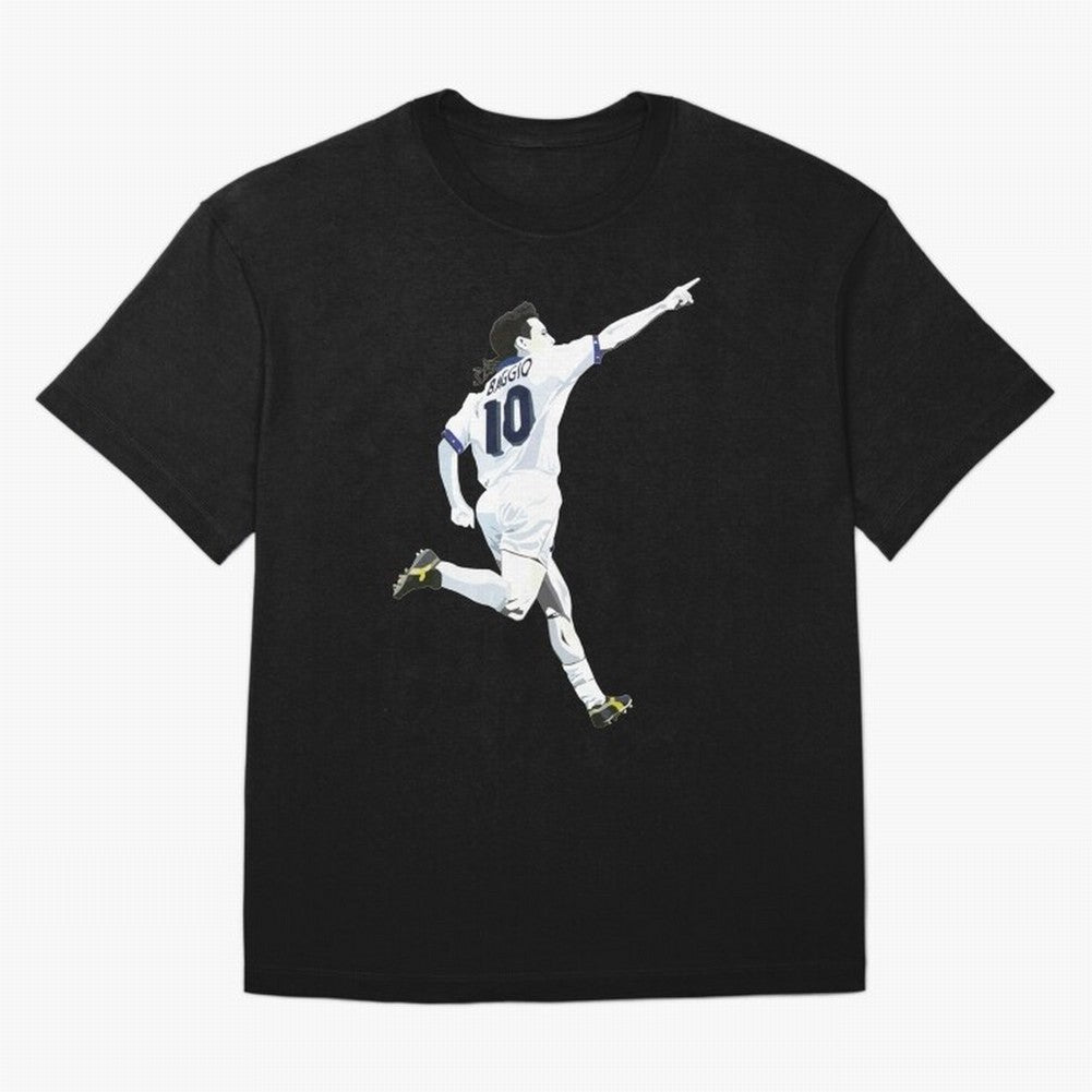 Roberto Baggio - Italy | Mbappe gift Oversized T-Shirt Remember the FIFA World Cup 2026 Journey through Messi, Neymar and Mbappe Highlights, Netherlands Pride, Retro Football Energy, Iconic Rivalries, Trophy Chase Drama and Stadium Atmosphere; Made
