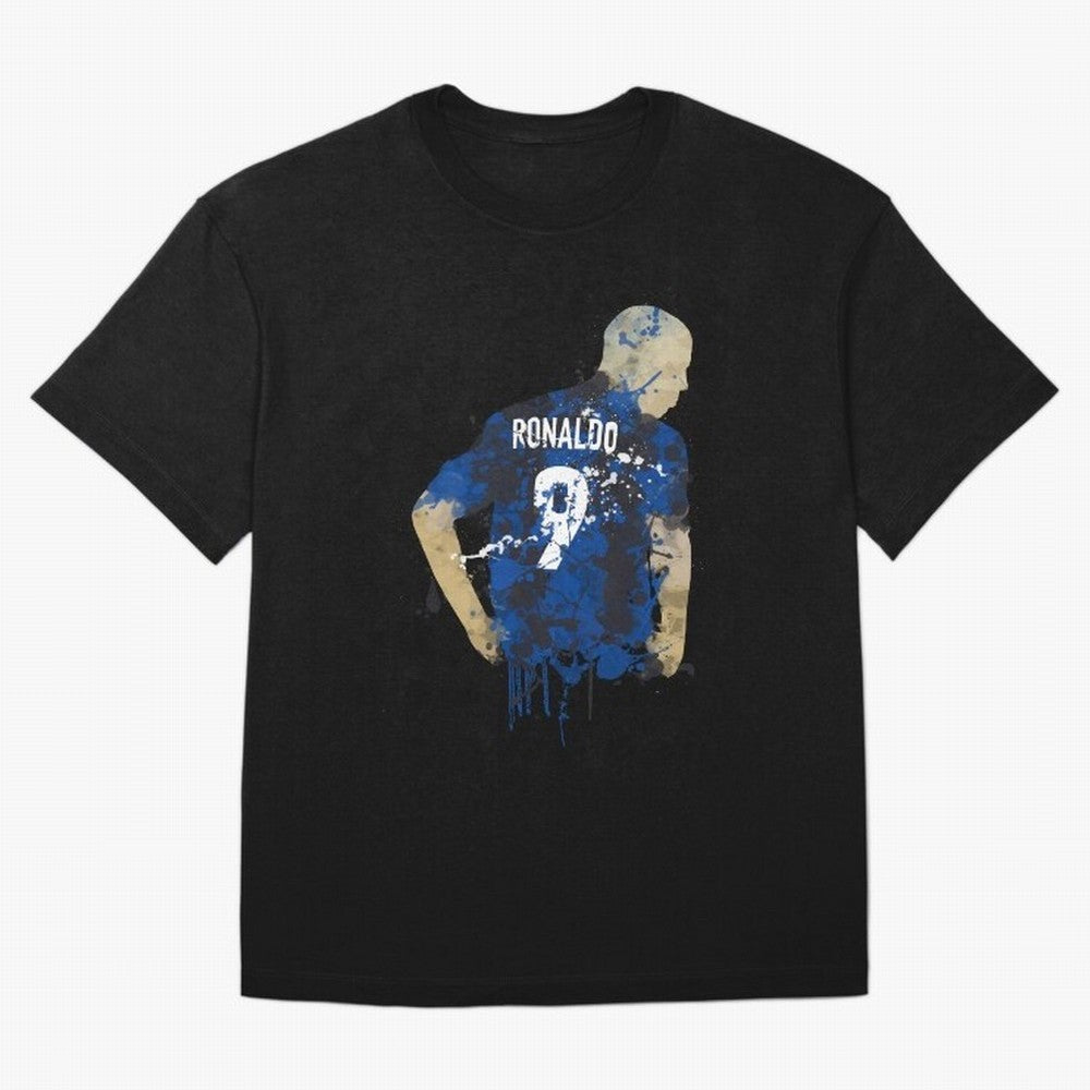 Ronaldo Number 9 Art Oversized T-Shirt Live the Energy of FIFA World Cup 2026 Group Stage Made for Haaland, Argentina and Brazil Energy, Stadium Memories, Football Loyalty, International Chants and Championship Tradition; Created for Match Day
