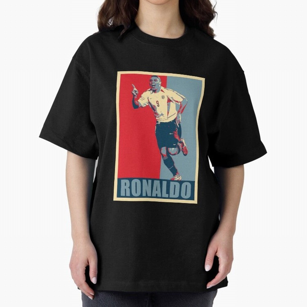 Ronaldo De Lima Celebration Oversized T-Shirt Build FIFA World Cup 2026 USA Canada Mexico Spirit, Highlighting Spain and Netherlands, CR7, Match Day Excitement, Supporter Culture, Golden Goals and Global Football Passion; Created for Match Day