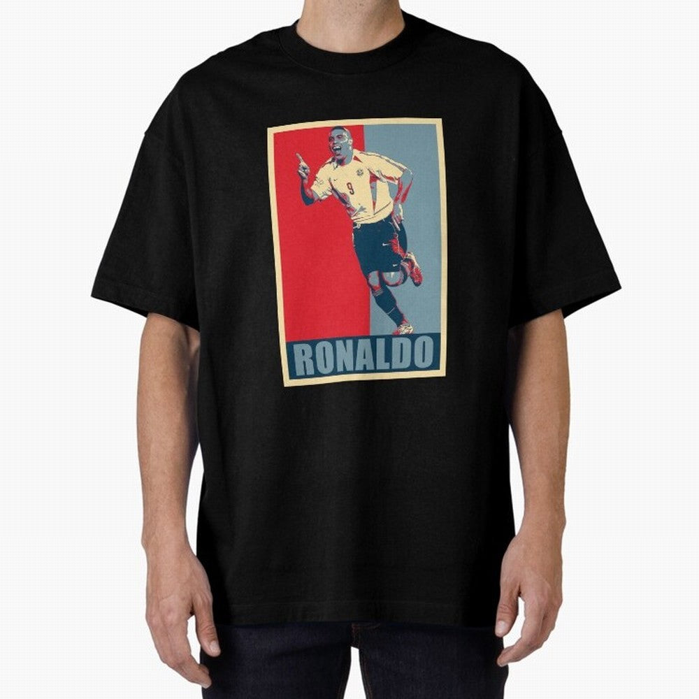 Ronaldo De Lima Celebration Oversized T-Shirt Build FIFA World Cup 2026 USA Canada Mexico Spirit, Highlighting Spain and Netherlands, CR7, Match Day Excitement, Supporter Culture, Golden Goals and Global Football Passion; Created for Match Day