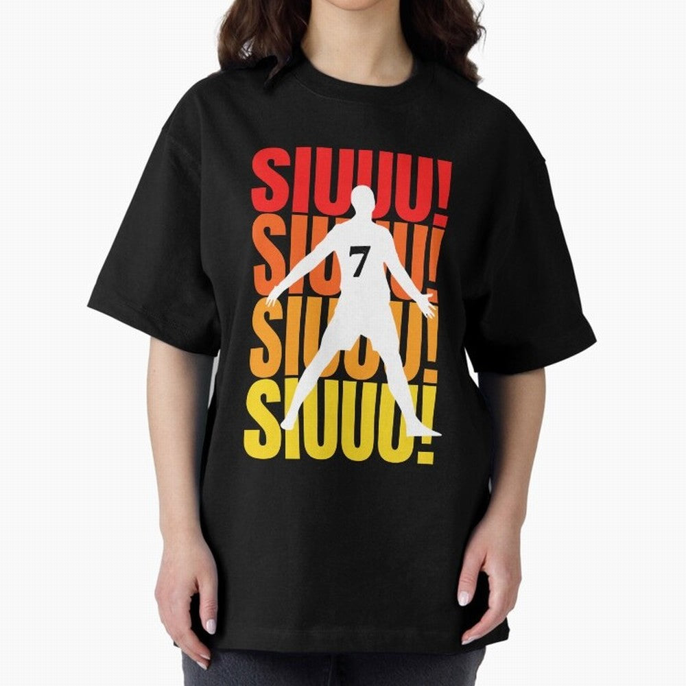 Christiano Ronaldo Siuuu Oversized T-Shirt Carry the Dream of FIFA World Cup 2026 Spirit, Inspired by France, CR7, Football History, Final Match Energy, Crowd Noise and Once in a Lifetime Moments; Ideal for Fans Who Follow Messi, Cristiano Ronaldo,