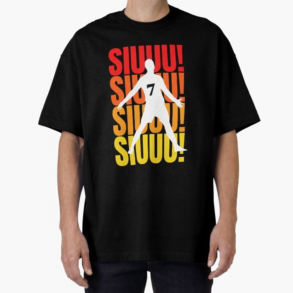 Christiano Ronaldo Siuuu Oversized T-Shirt Carry the Dream of FIFA World Cup 2026 Spirit, Inspired by France, CR7, Football History, Final Match Energy, Crowd Noise and Once in a Lifetime Moments; Ideal for Fans Who Follow Messi, Cristiano Ronaldo,