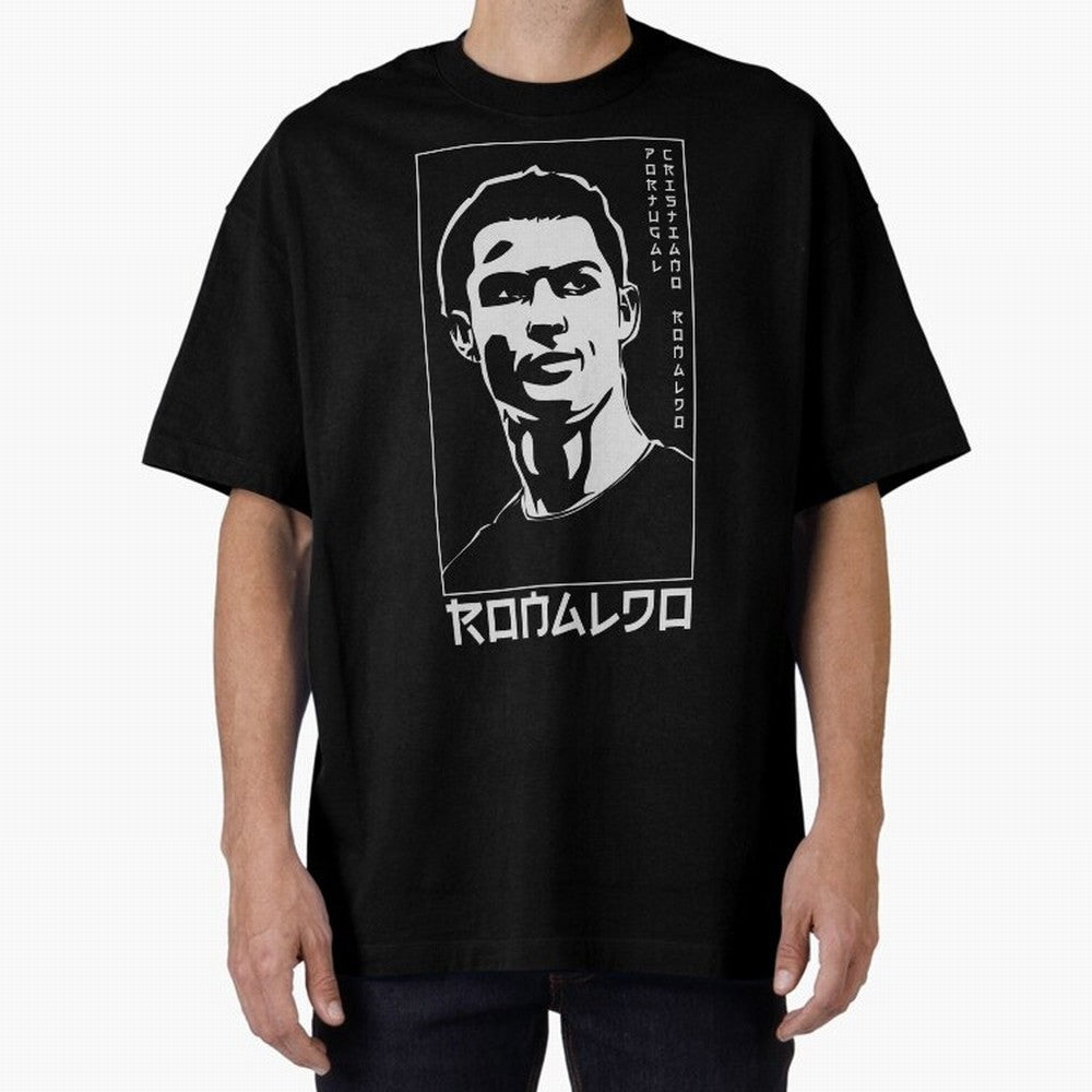 Ronaldo Japanese Style Portrait art illustration Oversized T-Shirt Bring Champion Energy into FIFA World Cup 2026 Group Stage Centered on Haaland, England Energy, Champion Mindset, Group Stage Buzz, Knockout Tension and Passionate Fan Culture;