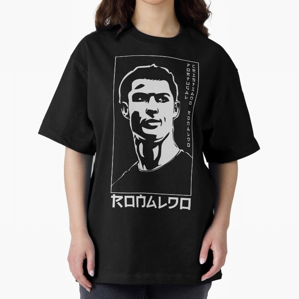 Ronaldo Japanese Style Portrait art illustration Oversized T-Shirt Bring Champion Energy into FIFA World Cup 2026 Group Stage Centered on Haaland, England Energy, Champion Mindset, Group Stage Buzz, Knockout Tension and Passionate Fan Culture;