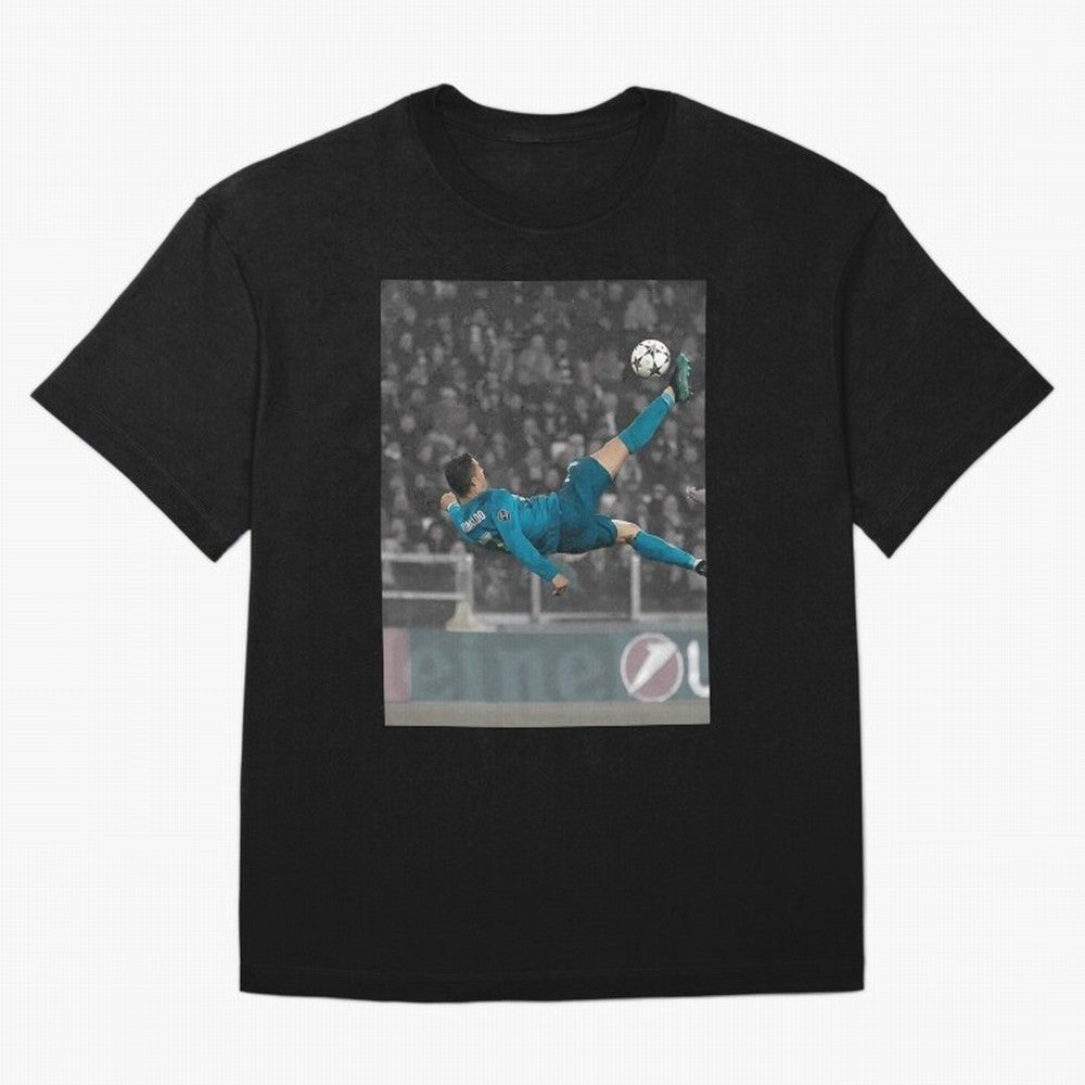 C Ronaldo Poster	 Oversized T-Shirt Represent the Passion of Match Day Hype around FIFA World Cup 2026 Group Stage, Mbappe and Neymar, Brazil, Portugal and Argentina, Classic Soccer Heritage, Championship Pressure, Fan Loyalty and International